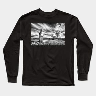 Carperby, Yorkshire Dales National Park, Black And White Long Sleeve T-Shirt